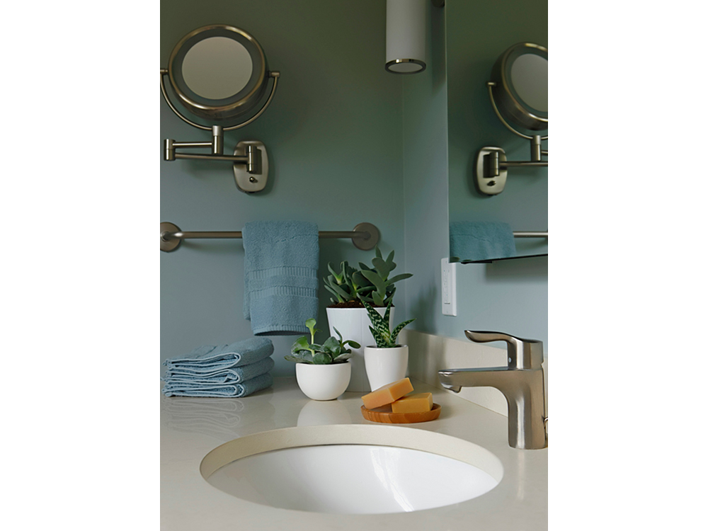Lafayette Hill Bathroom -- Pastel Colors & Brushed Nickel